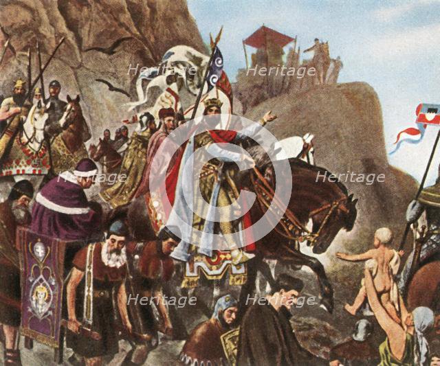 Return of Henry III from his first journey to Rome, (1936). Creator: Unknown.