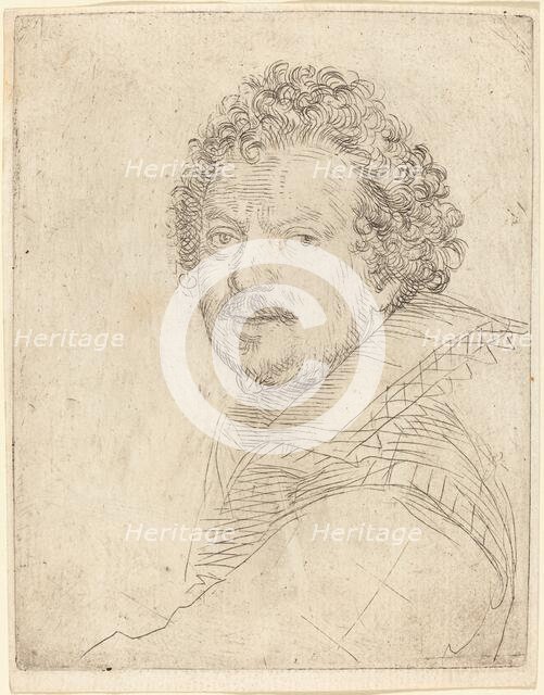 A Man with a Moustache and Goatee, Facing Forward, 1620s. Creator: Ottavio Mario Leoni.