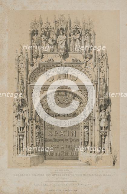 Picturesque Sketches in Spain: Title Page, 1837. Creator: Thomas Allom (British, 1804-1872); Hodgson & Graves 6, Pall Mall, London.