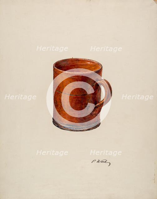 Earthenware Mug, c. 1940. Creator: Paul Ward.