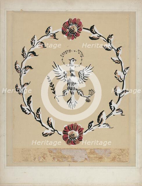 Free Hand Decorated Wall, c. 1940. Creator: Michael Lauretano.