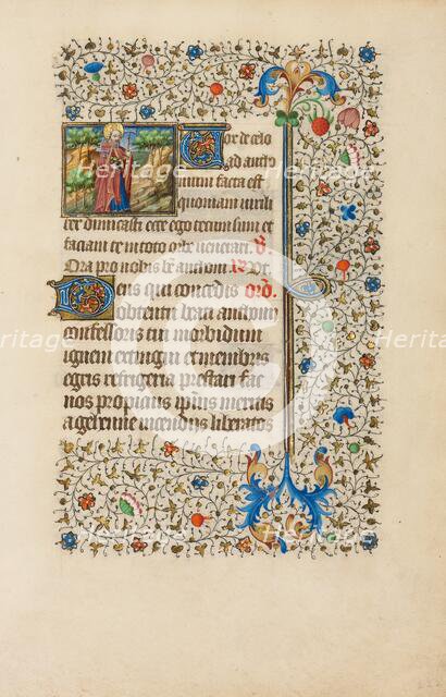 Saint Anthony with an Axe; Book of Hours, about 1440-1450. Creator: Workshop of the Bedford Master.