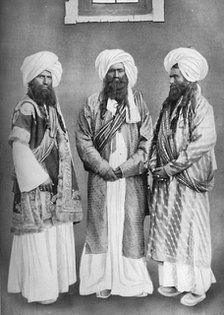 Three Balochi chiefs, 1902. Artist: F Bremner.