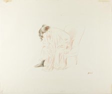 Seated Woman, Head in Right Hand, 1897. Creator: Jean Louis Forain.