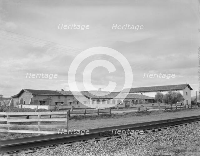 San Miguel Mission, erected 1797 by the Franciscan Fathers, California, 1936. Creator: Dorothea Lange.