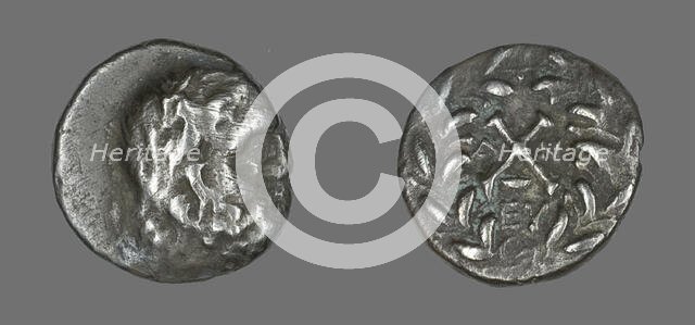 Hemidrachm (Coin) Depicting the God Zeus Amarios, 222-146 BCE. Creator: Unknown.