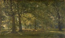 Landscape with Sheep, c1900s. Creator: Franz Courtens.