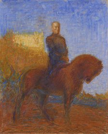 Duce on horseback. Creator: Nomellini, Plinio (1866-1943).