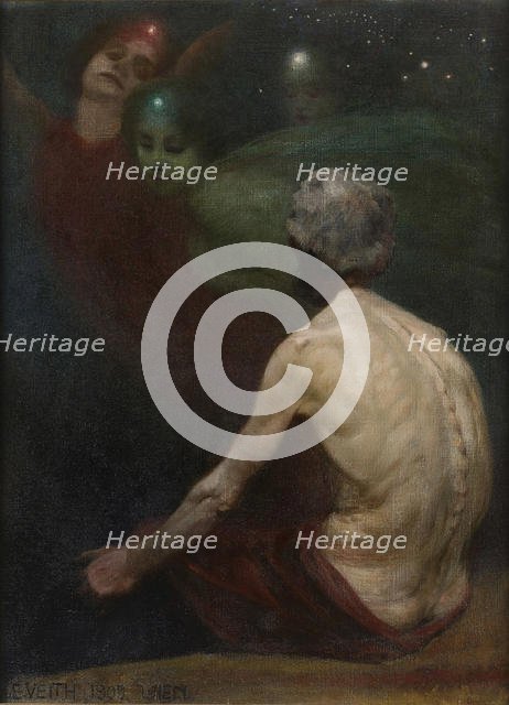 The dwarf Alberich and the Rhinemaidens (The Rhine Gold), 1909. Creator: Veith, Eduard (1856-1925).