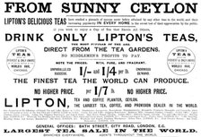 Advertisement for Lipton's Teas, 1895. Creator: Unknown.