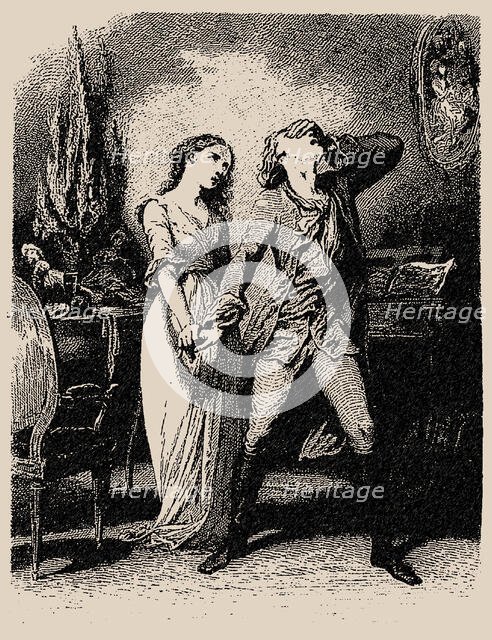 Illustration for Das Leiden des jungen Werthers (The Sorrows Of Young Werther), by Goethe, 1844. Creator: Johannot, Tony (1803-1852).