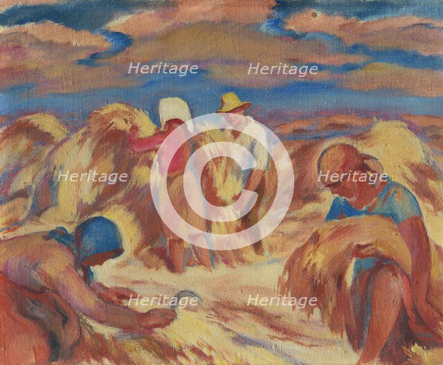 Harvesting, 1940-1945. Creator: Alois Holub.