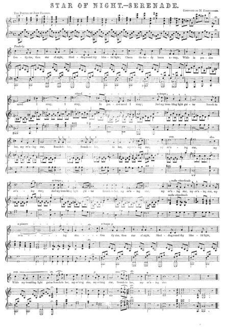 "Star of Night" - Serenade, 1858. Creator: Unknown.