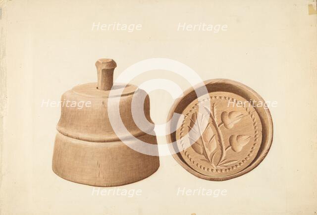 Butter Mold, c. 1938. Creator: Wilford H. Shurtliff.