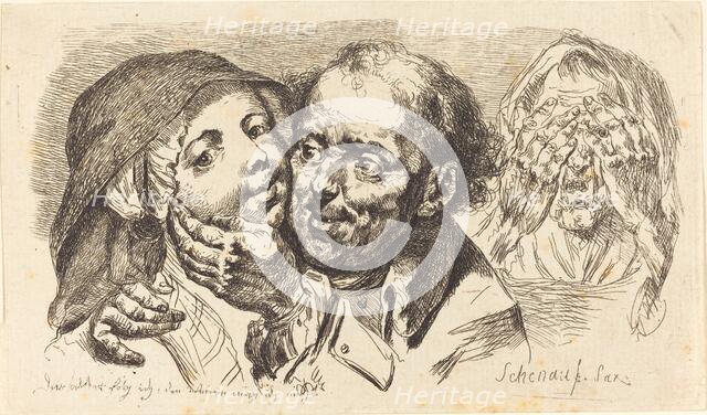 Young Woman Embraced by an Older Man, 1765. Creator: Johann Eleazar Schenau.