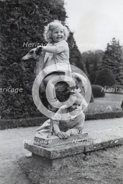 Princesses Birgitta and Margaretha of Sweden, 1942. Artist: Karl Sandels