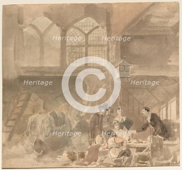 Interior of an Inn, 1800s. Creator: Anonymous.