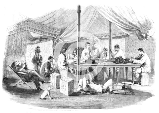 The War in China - tent of the 15th Punjaubees at Pehtang..., 1860. Creator: Unknown.