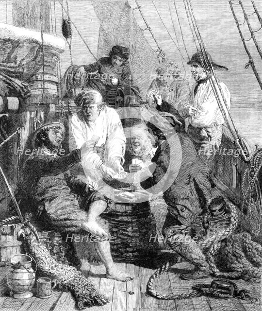 "The Storm at Sea", by J. Morgan, in Wallis's Collection at the French Gallery, 1861. Creator: W Thomas.