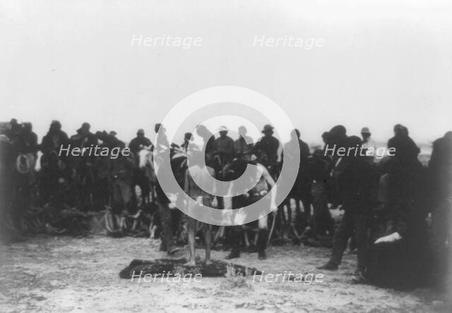 Yeibichai initiation outdoors, 1904, c1905. Creator: Edward Sheriff Curtis.
