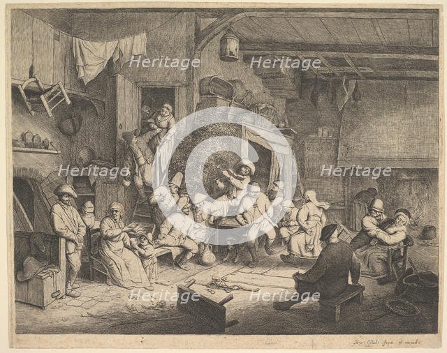 The Dance at the Inn, 1652. Creator: Adriaen van Ostade.