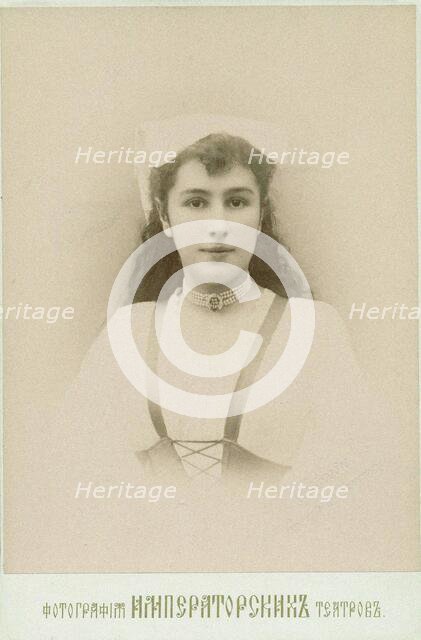 Portrait of the Ballet dancer Matilda Kschessinska, 1890s. Creator: Anonymous.