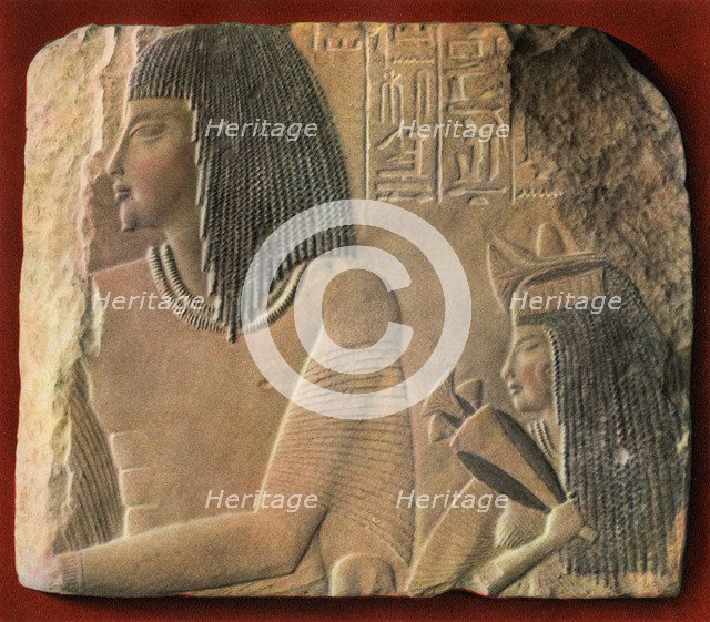 An Egyptian limestone relief, c1400 BC (1936). Artist: Unknown