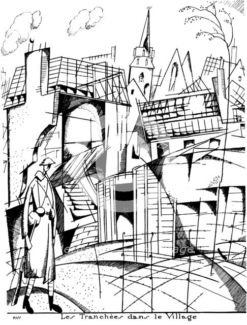 'Trenches in the Countryside', 1916.  Artist: Jean-Emile Laboureur