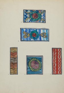 Panels from Tin Frames and Nichos, c. 1936. Creator: E. Boyd.