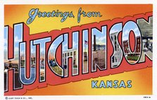 'Greetings from Hutchinson, Kansas', postcard, 1943. Artist: Unknown