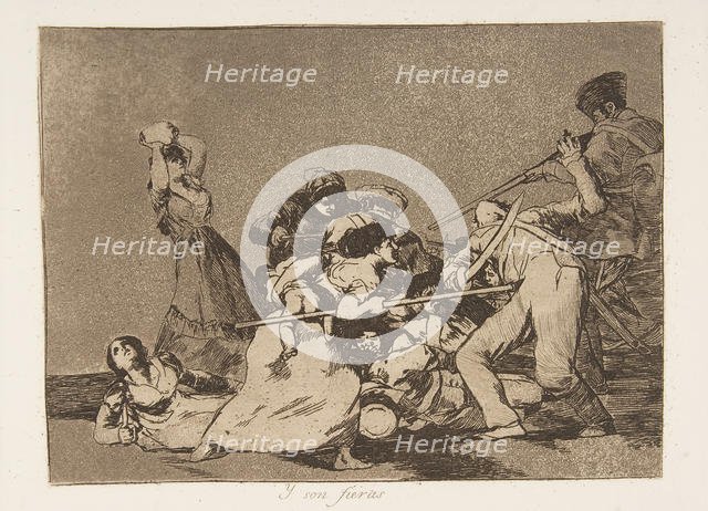 Plate 5 from 'The Disasters of War' (Los Desastres de la Guerra): 'And t..., 1810 ( published 1863). Creator: Francisco Goya.