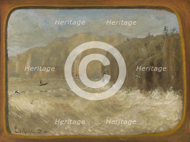 Two Gulls and Cliffs, ca. 1913-1921. Creator: Louis Michel Eilshemius.