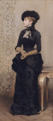 Woman with gloves, called La Parisienne, c1883. Creator: Charles Giron.
