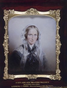Portrait of Queen Adelaide, 1859. Artist: Edmund Thomas Parris