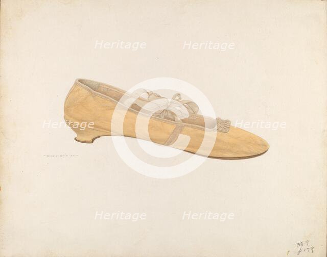 Slipper, c. 1941. Creator: Dorothy Dwin.