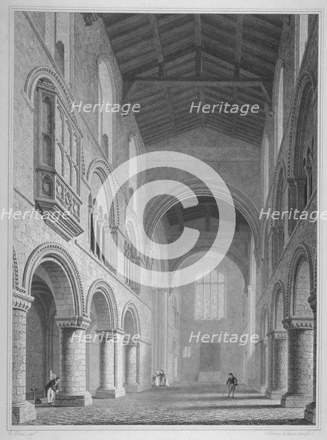 Interior view of the Church of St Bartholomew-the-Great, Smithfield, City of London, 1815.           Artist: John Le Keux