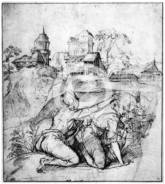 'Landscape with Two Youths', c1510, (1937). Artist: Titian