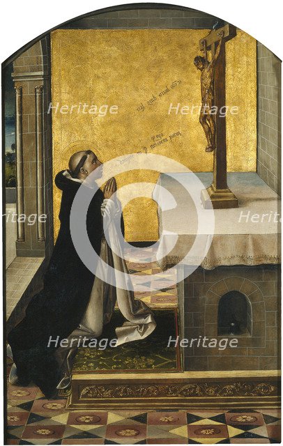 Saint Peter Martyr at Prayer, 1493-1499. Artist: Berruguete, Pedro (1450-1503)