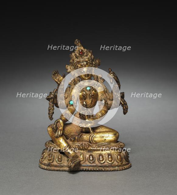 Seated Vasudhara, c 1300s ?. Creator: Unknown.