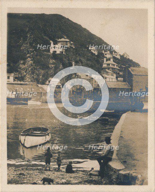 'View from the Harbour - Polperro', 1927. Artist: Unknown.