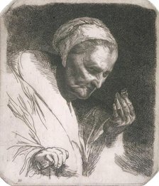 An Old Woman Looking at a Ring, (c1620s), c1826. Creator: Andrew Geddes.