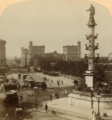 'The Tegetthoff Monument, in the Prater-Stern, Vienna, Austria', 1898. Creator: Underwood & Underwood.
