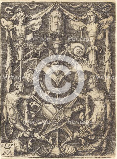 Ornament with Trophy of Arms, 1550. Creator: Heinrich Aldegrever.