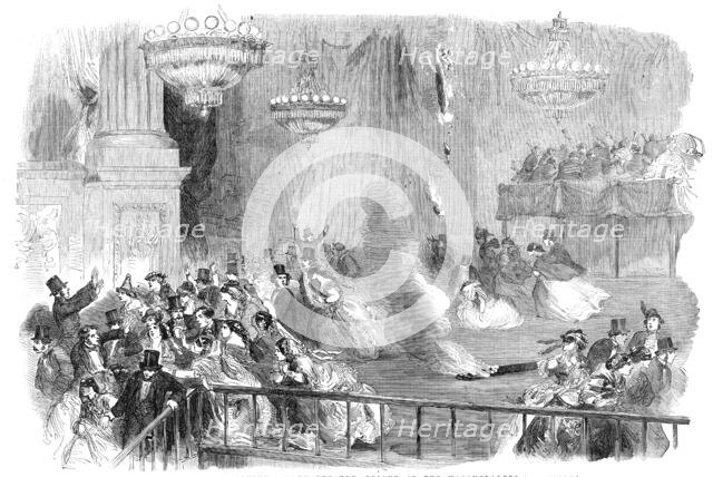 The Burning of Covent-Garden Theatre - Flight of the Masqueraders, 1856.  Creator: Unknown.