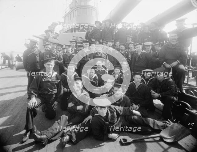 U.S.S. Oregon, engineer force, between 1896 and 1901. Creator: William H. Jackson.