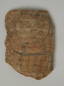 Pottery Fragment with Figure, Coptic, 4th-7th century. Creator: Unknown.