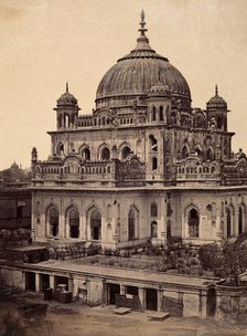 Lucknow, India: the tomb of Shahadut Allee in the Kaiser Bagh palace, showing damage done..., c1858. Creator: Felice Beato.