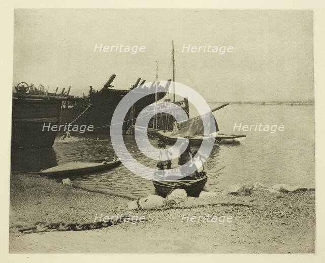 Old Hulks, 1887. Creator: Peter Henry Emerson.