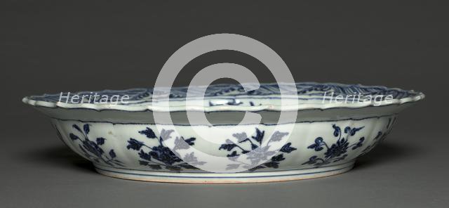 Plate with Grapes and Floral Sprays, 1426-35. Creator: Unknown.