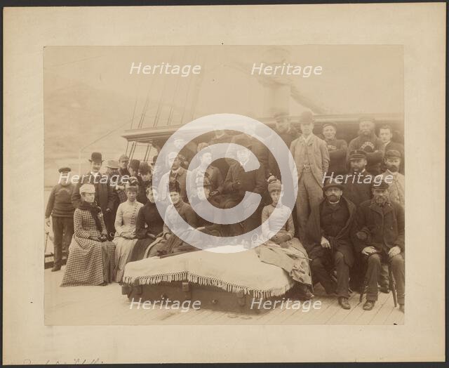 Group portrait on deck of S.S. Capella, about 1882-1889. Creator: Unknown.